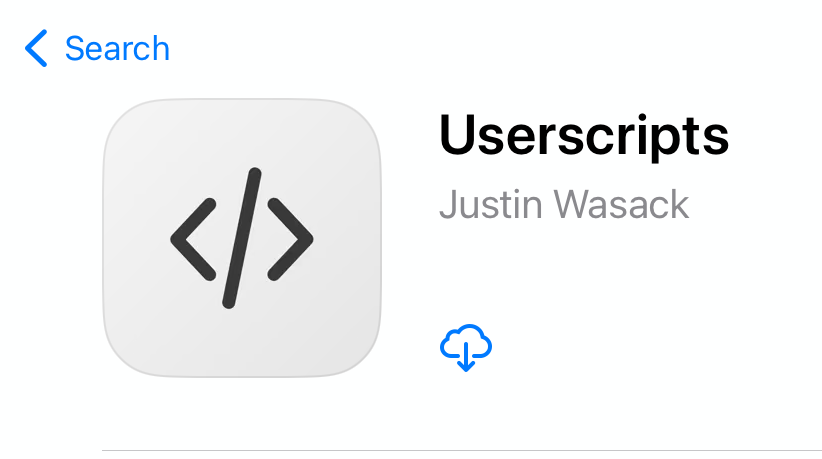 Install Userscripts from App Store